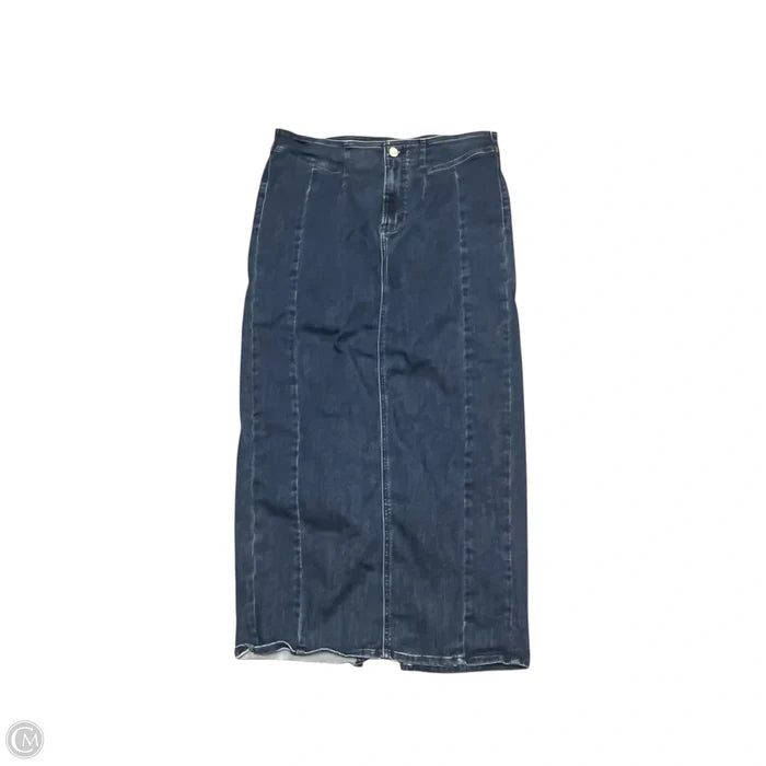 Skirt Maxi By American Eagle In Blue Denim, Size: 14