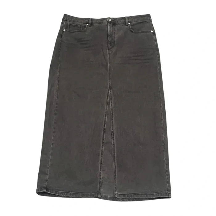 Skirt Maxi By Loft In Black Denim, Size: 14