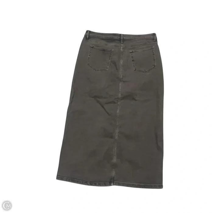Skirt Maxi By Loft In Black Denim, Size: 14