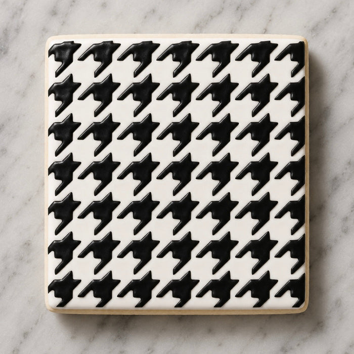 Small Houndstooth Pattern Stencil bakeartstencil