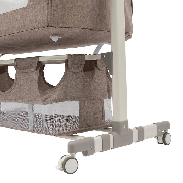 Smart Baby Bassinet Automatic Rocking Bedside Sleeper with Music Timer Newborn Infant