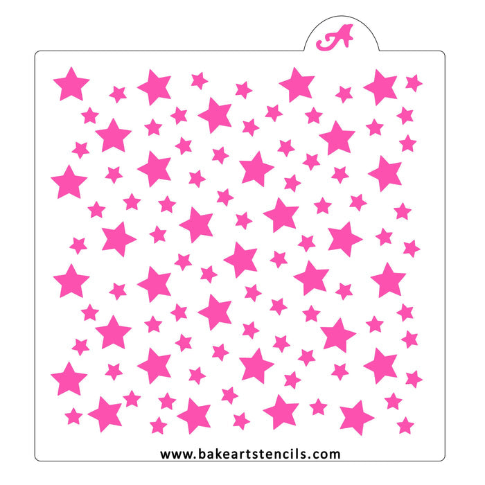 Space Stars Pattern Stencil bakeartstencil