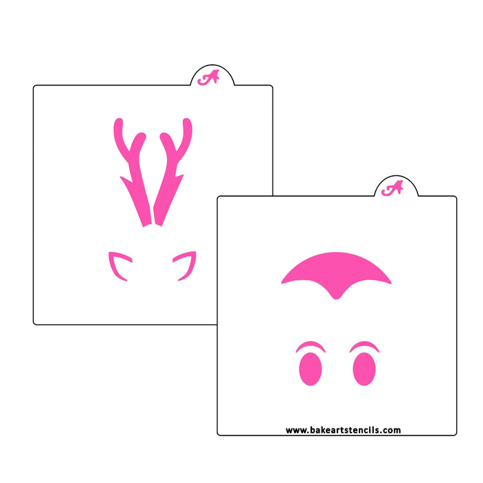 Stackable Reindeer Cookie Stencil Set bakeartstencil