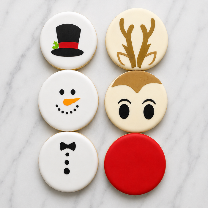 Stackable Snowman Cookie Stencil Set bakeartstencil
