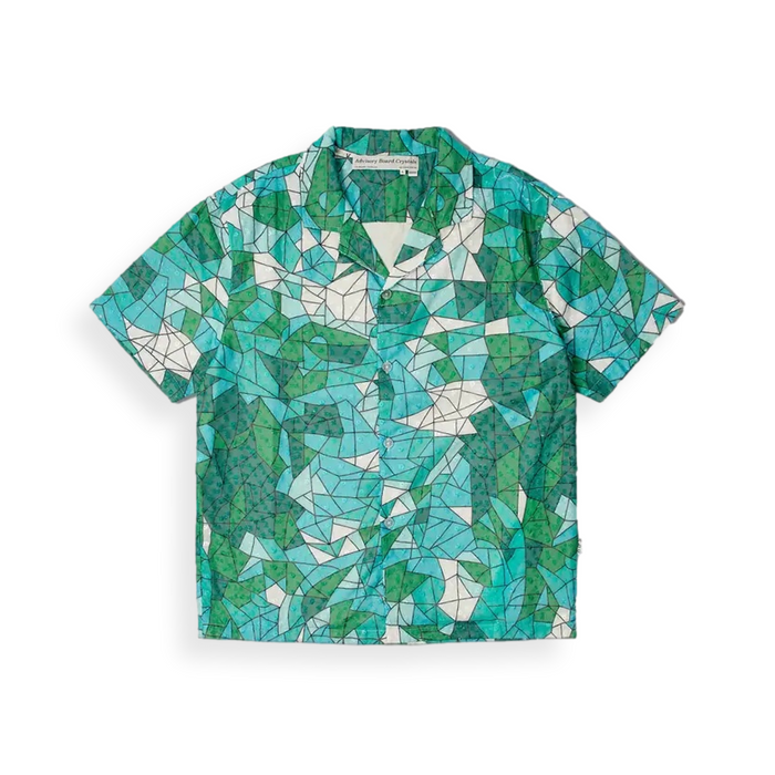 Stained Glass Collared Green  Shirt