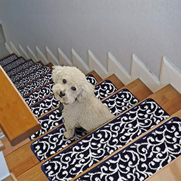 Stair Treads Rug 9"x28" Leaves Collection | In Various Colors - Clearance