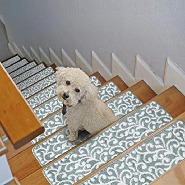 Stair Treads Rug 9"x28" Leaves Collection | In Various Colors - Clearance