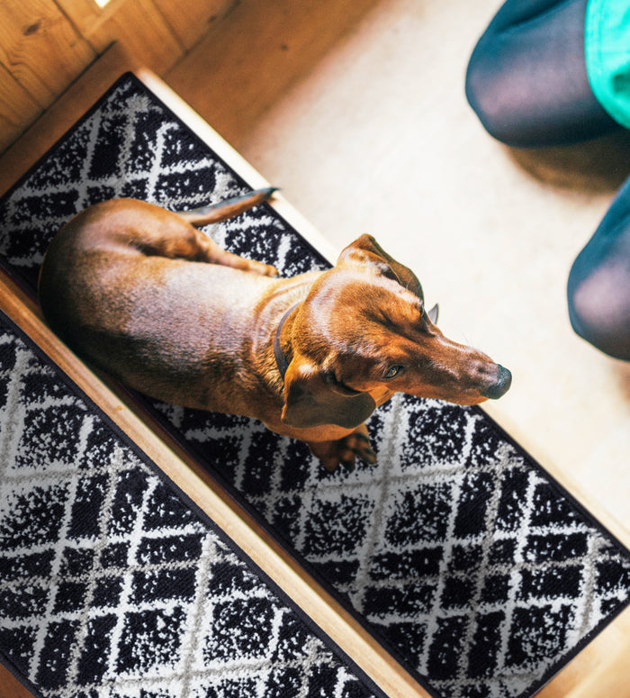 Stair Treads Rug 9"x28" Modern Collection | Navy
