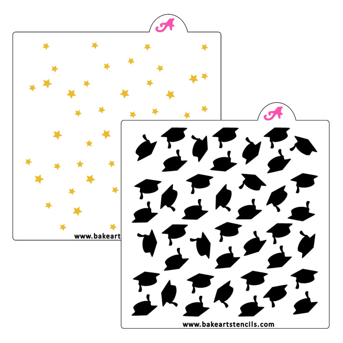 Star Grad Pattern Cookie Stencil Set bakeartstencil