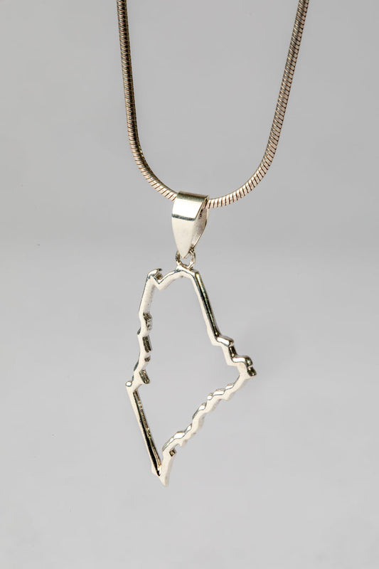 1" State Of Maine Outline Pendant