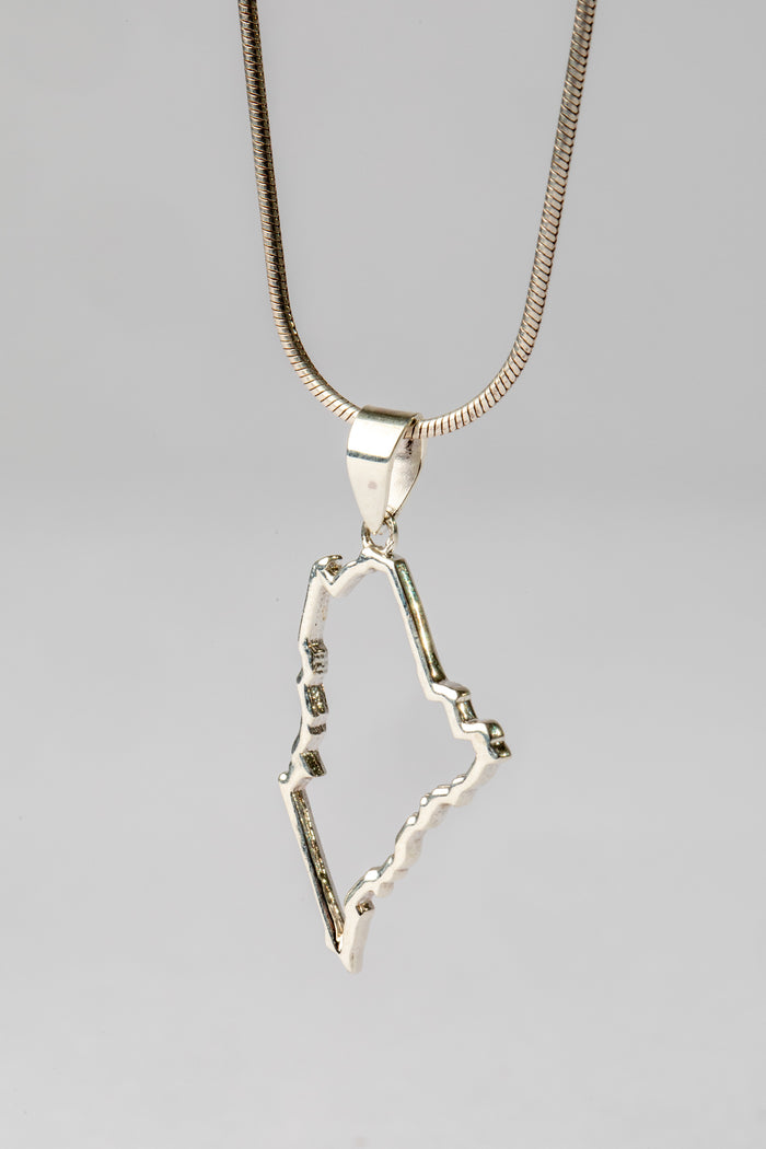 1" State Of Maine Outline Pendant