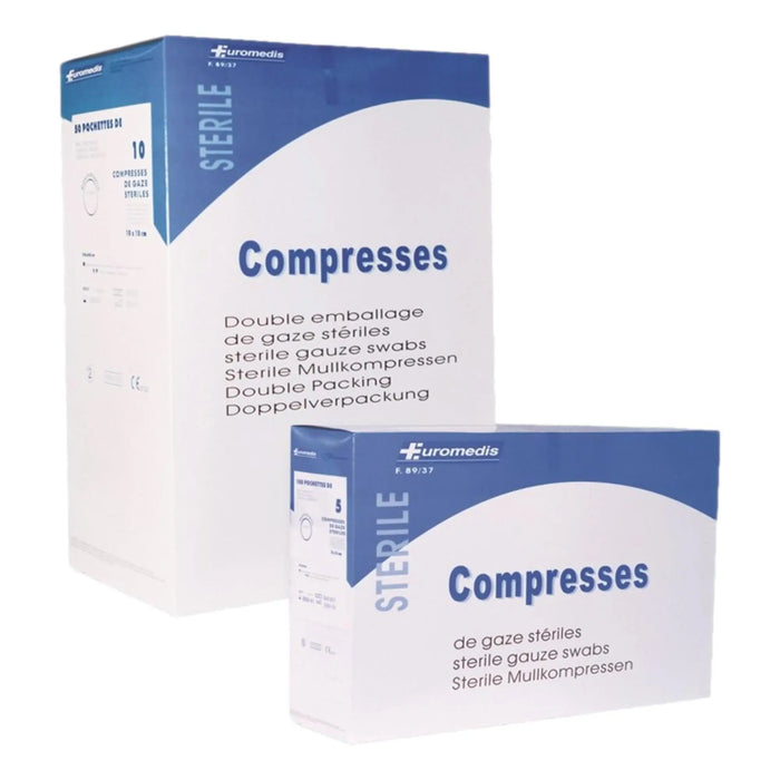 Sterile gauze compress - 17 threads - Pouches of 10 compresses - Euromédis - My Podologie