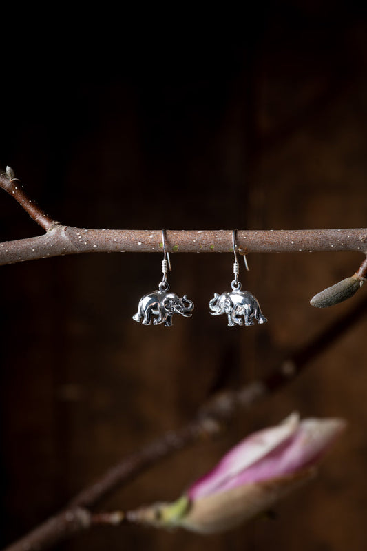 Sterling Elephant Earrings in Default Title