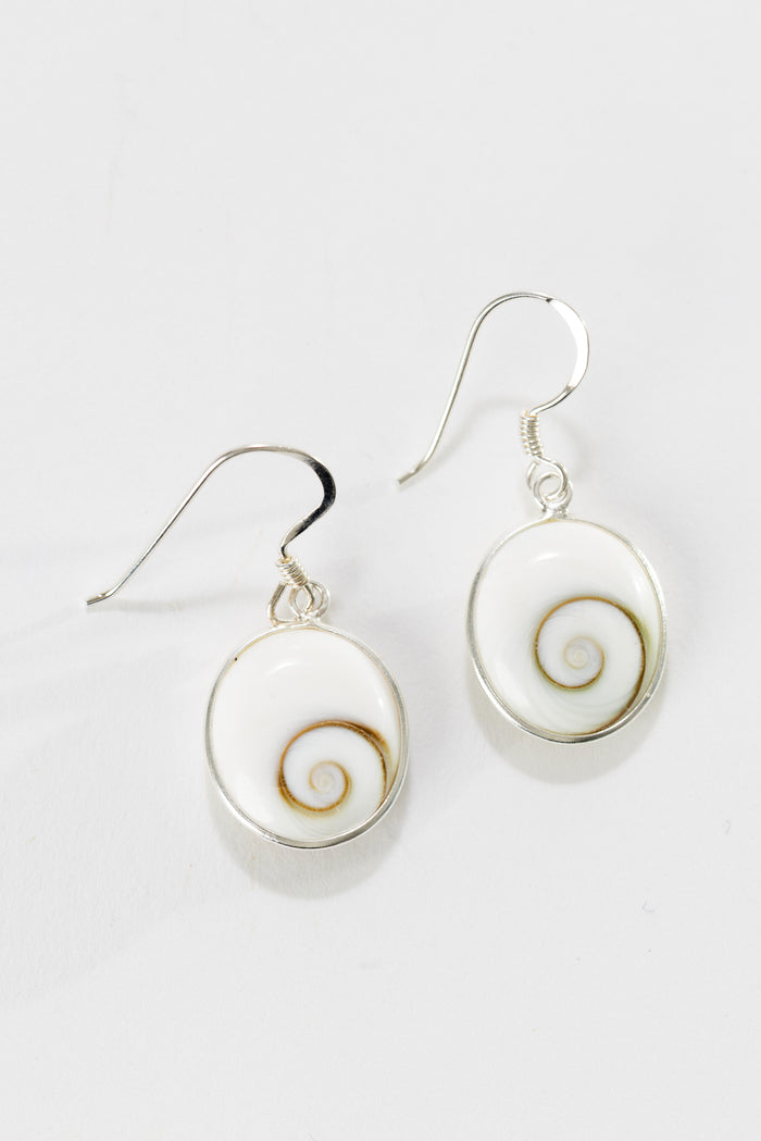 Large Sterling Shiva Eye Earrings