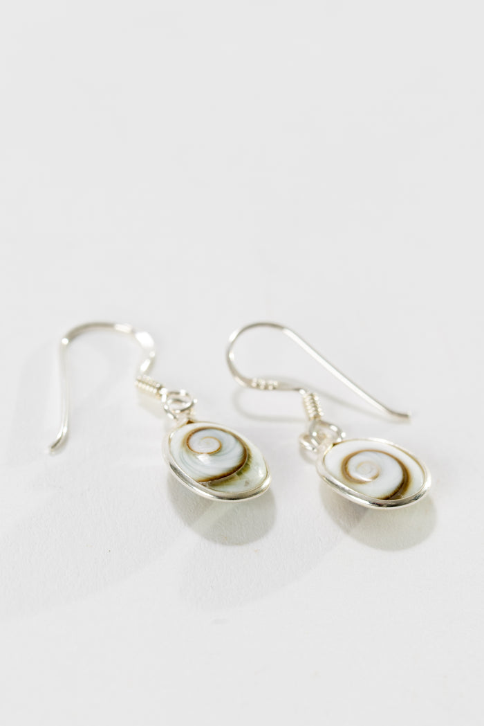 Small Sterling Shiva Eye Earrings