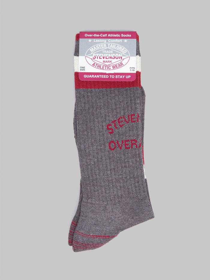 stevenson overall athletic socks grey japanese made