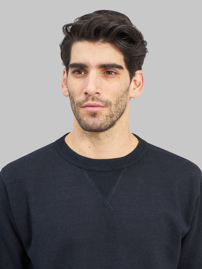 studio dartisan aishibu dyed indigo sweatshirt chest
