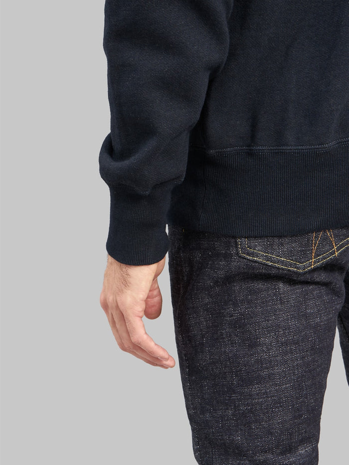 studio dartisan aishibu dyed indigo sweatshirt cuff