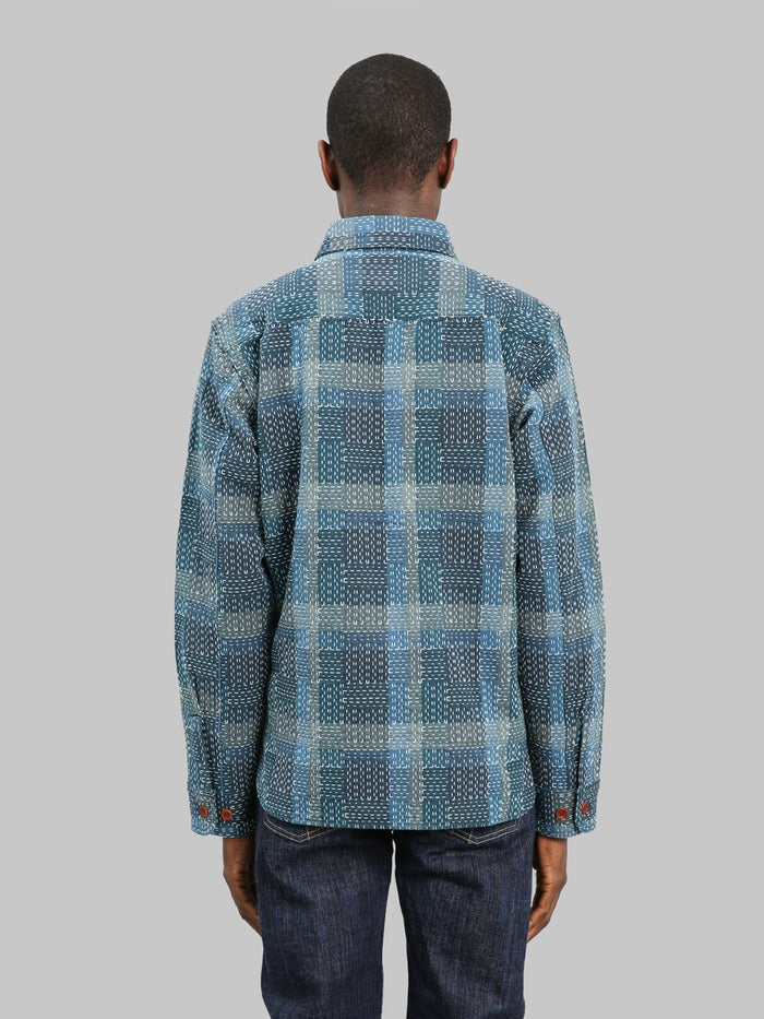 Studio D'Artisan Noragi Sashiko Shirt back fit