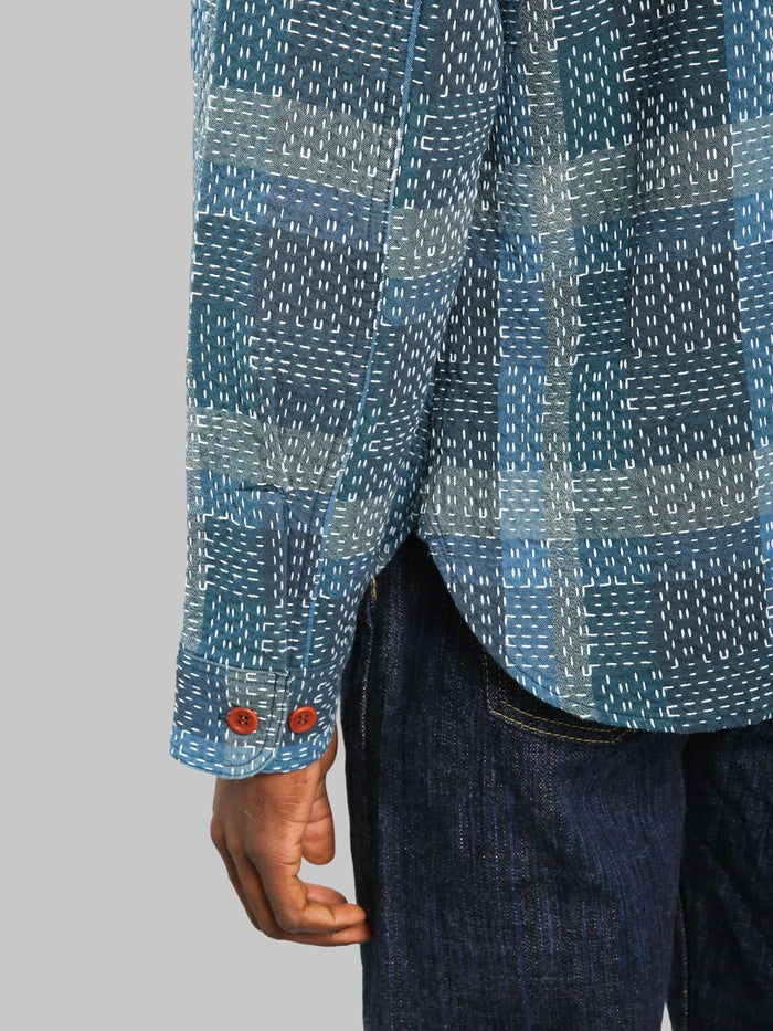 Studio D'Artisan Noragi Sashiko Shirt hem