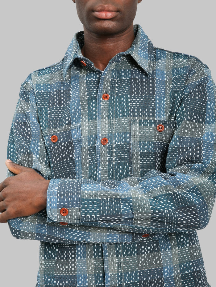 Studio D'Artisan Noragi Sashiko Shirt sleeves
