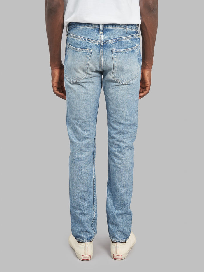 Sugar Cane 2021SW Model Stonewashed Slim Tapered selvedge Jeans back fit
