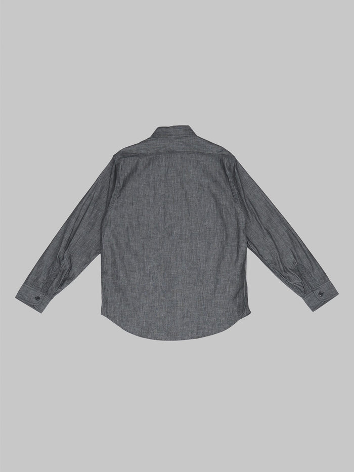 Sugar Cane Black Chambray Work Shirt  back