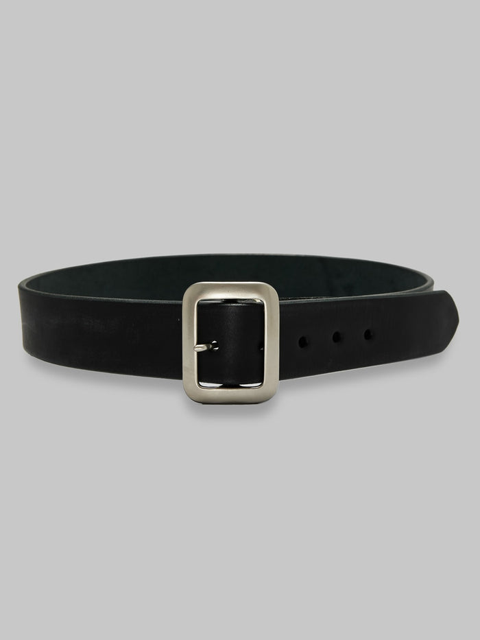 Sugar Cane leather garrison belt black cowhide