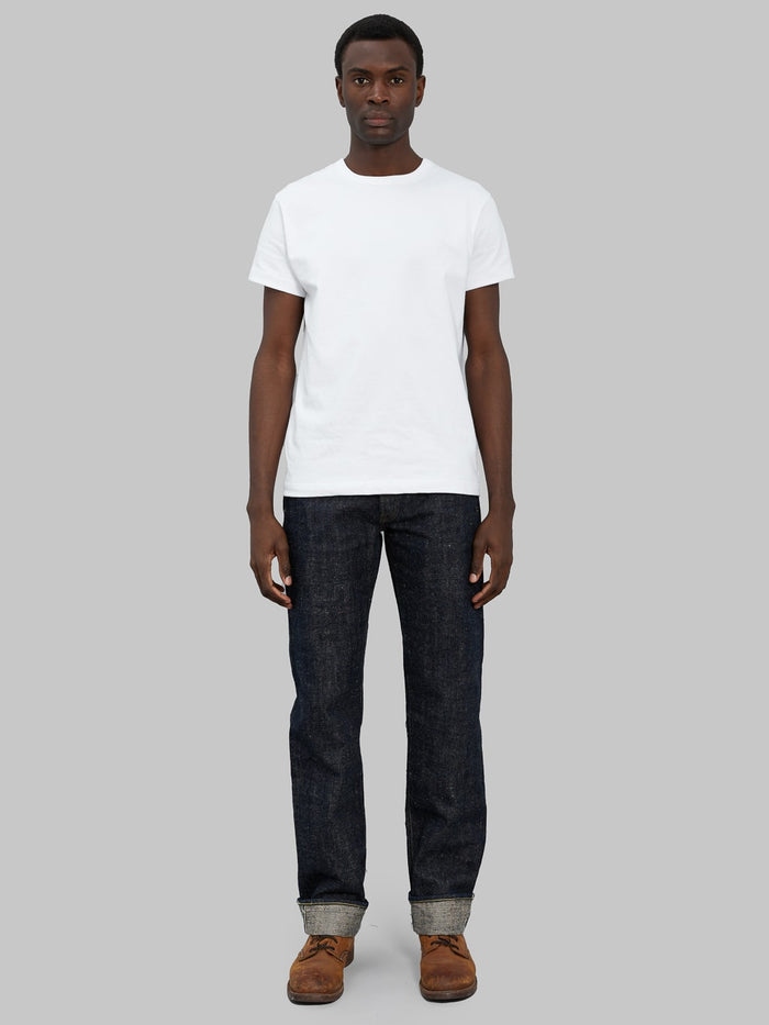 Sugar Cane Okinawa 14oz Regular Straight Jeans model front fit