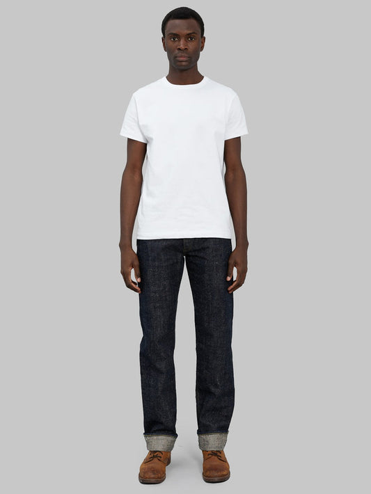 Sugar Cane Okinawa 14oz Regular Straight Jeans model front fit