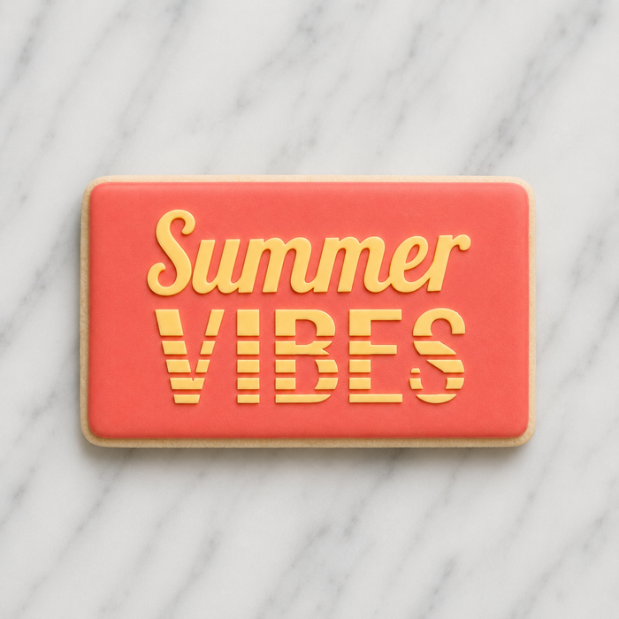 Summer Vibes Cookie Stencil bakeartstencil