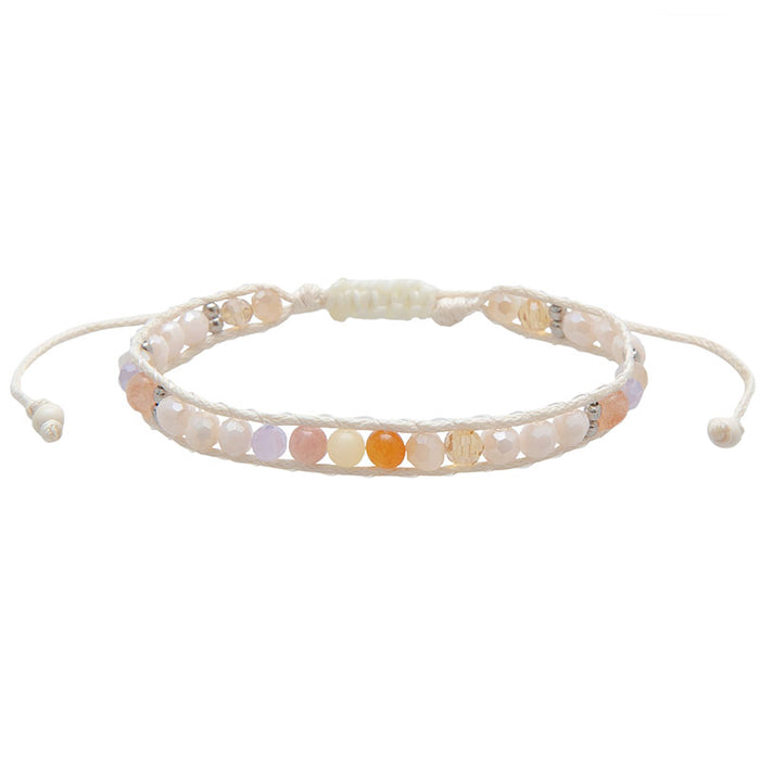 Sunrise Shack Healing Bracelet, flat lay cotton cord
