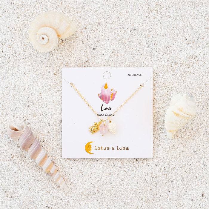 Sunset Snooze Onshore Necklace, on brand card