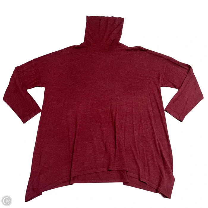 Sweater By Eileen Fisher In Maroon, Size: Xl
