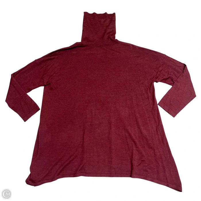 Sweater By Eileen Fisher In Maroon, Size: Xl