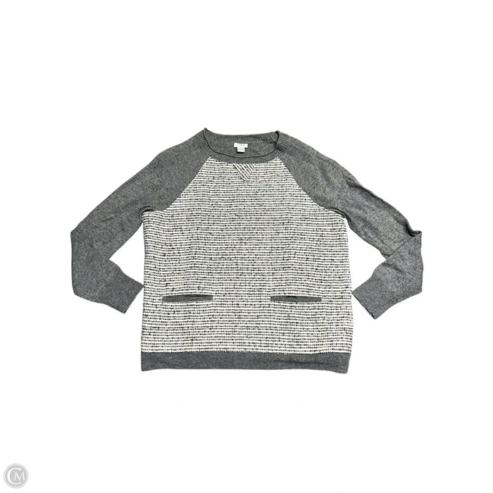Sweater By J. Crew In Grey & White, Size: S