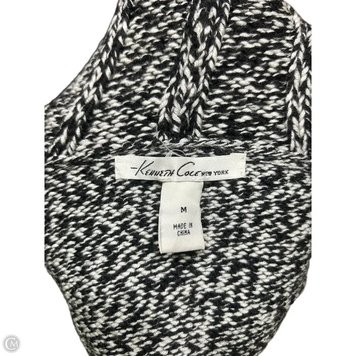 Sweater By Kenneth Cole In Black & White, Size: M
