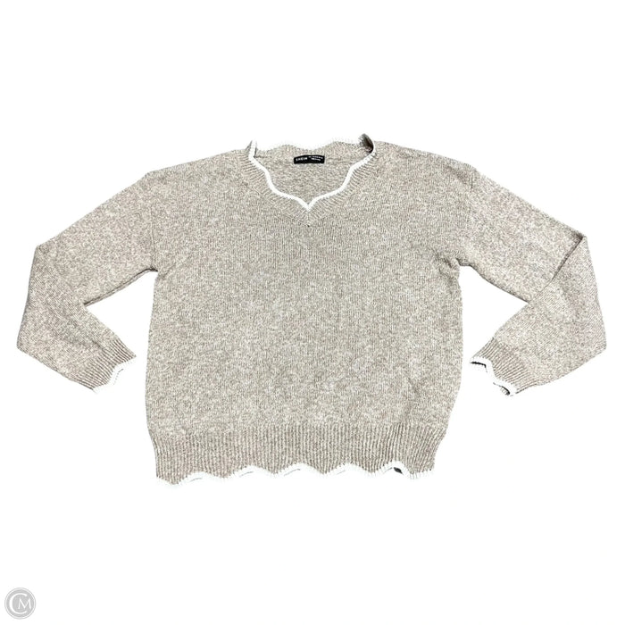 Sweater By Shein In Cream & Tan, Size: L