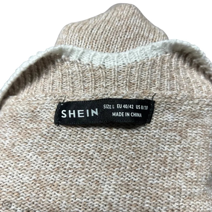 Sweater By Shein In Cream & Tan, Size: L