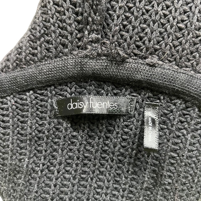 Sweater Cardigan By Daisy Fuentes In Black, Size: S