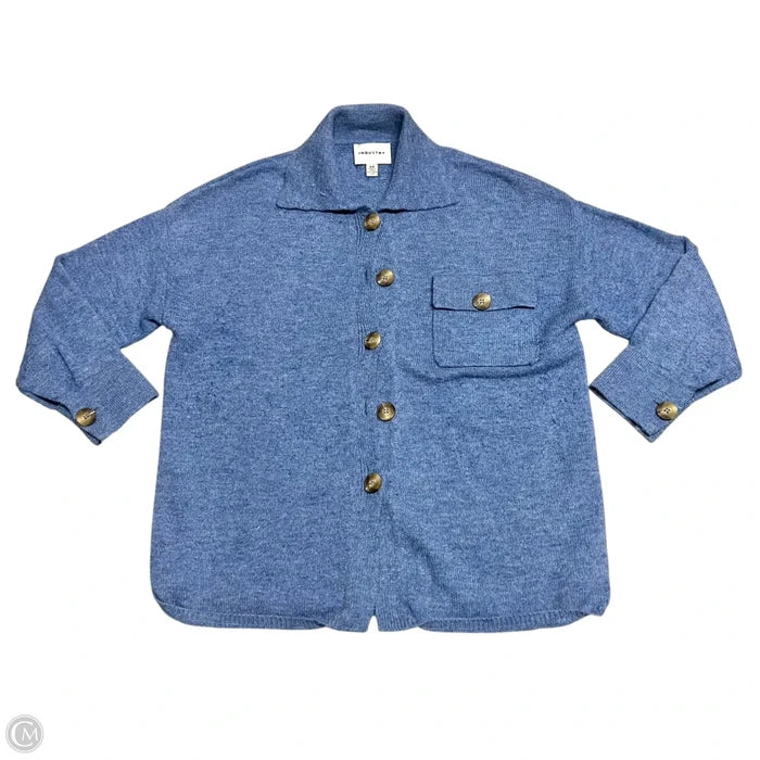 Sweater Cardigan By Industry In Blue, Size: S