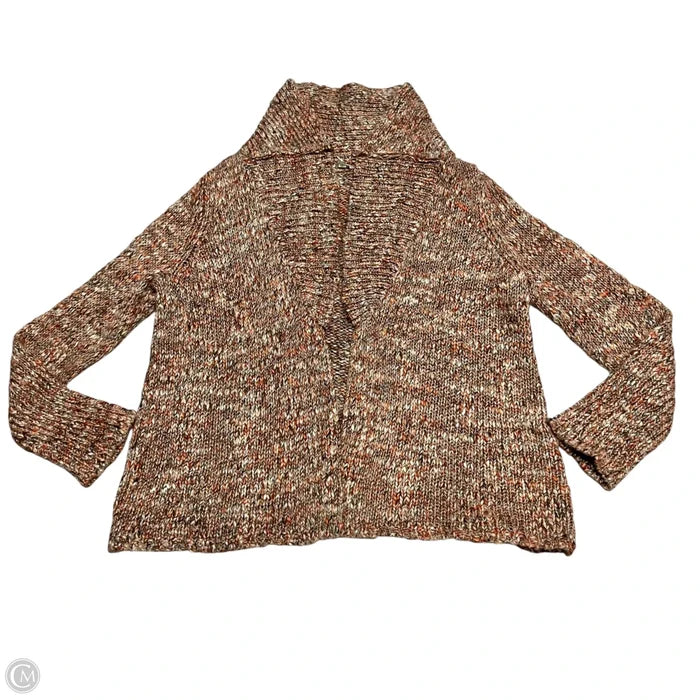 Sweater Cardigan By Talbots In Brown & Orange, Size: Lp