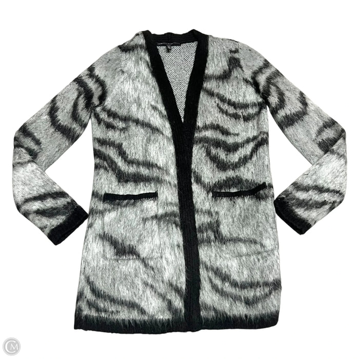 Sweater Cardigan By White House Black Market In Black & Grey, Size: S