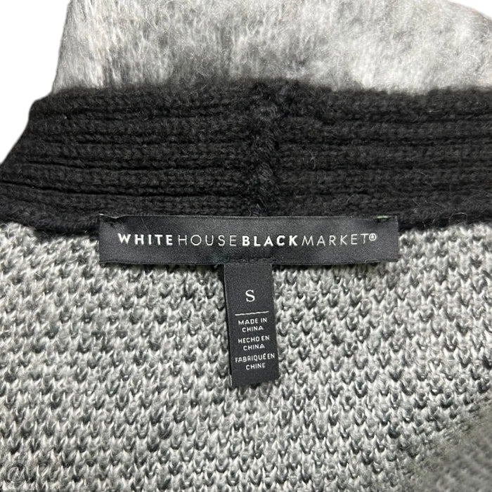 Sweater Cardigan By White House Black Market In Black & Grey, Size: S