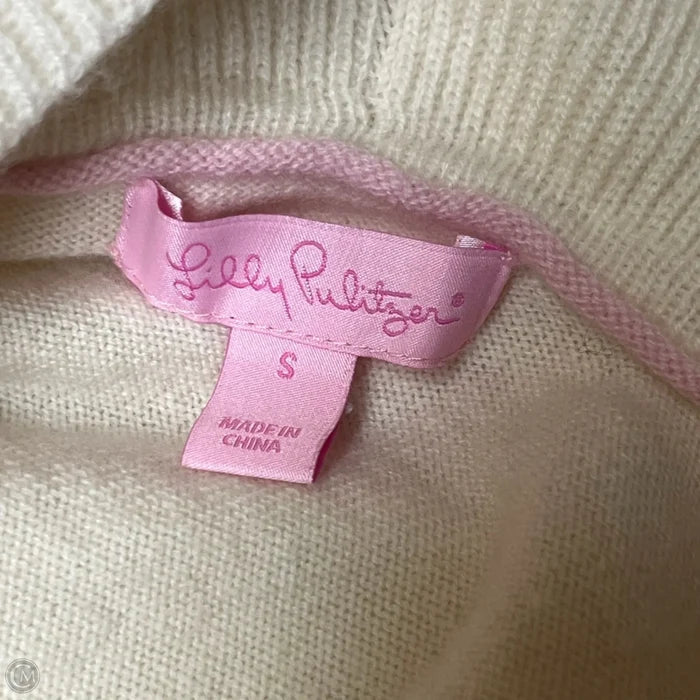 Sweater Cardigan Designer By Lilly Pulitzer In Cream, Size: S