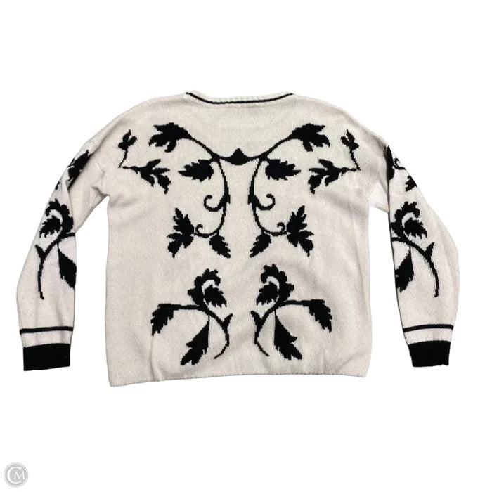 Sweater Designer By Max Mara In Black & Cream, Size: M