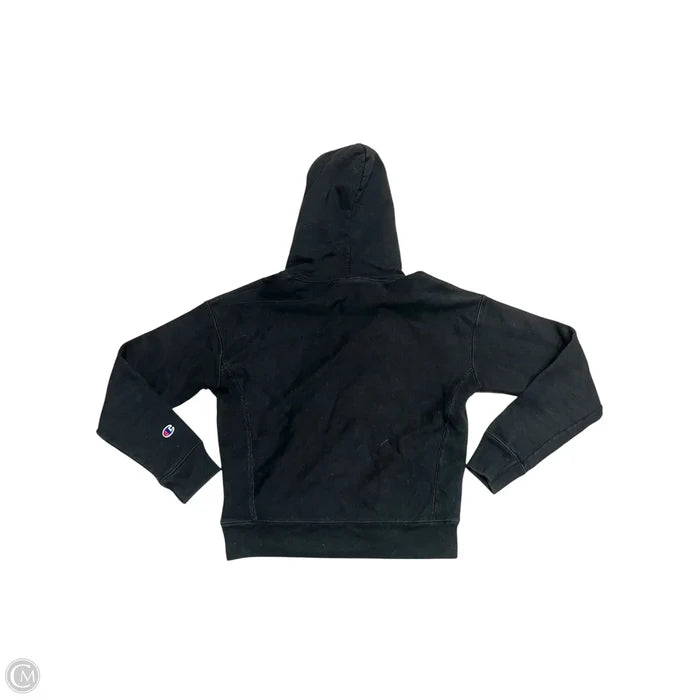 Sweatshirt Hoodie By Champion In Black, Size: S