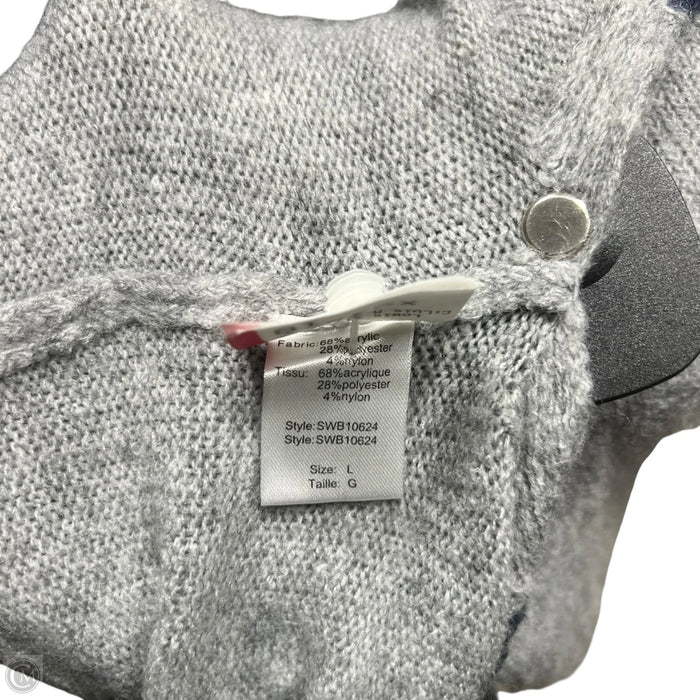 Sweatshirt Hoodie By Elan In Blue & Grey, Size: L