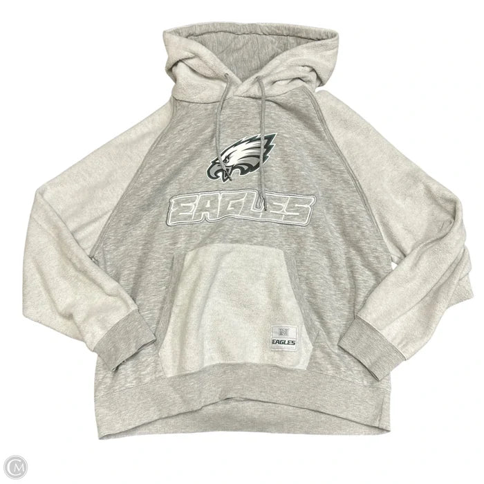 Sweatshirt Hoodie By Nfl In Grey, Size: Xl
