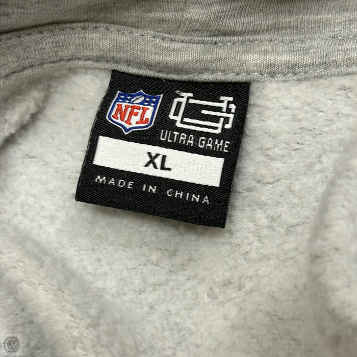 Sweatshirt Hoodie By Nfl In Grey, Size: Xl